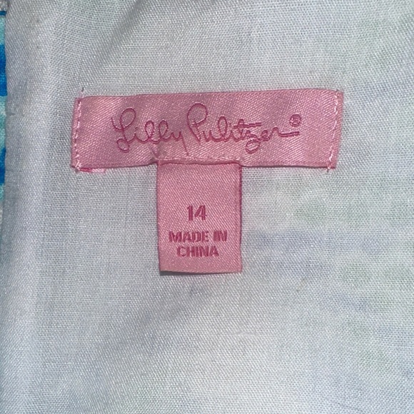 Lilly Pulitzer Blue and Green Floral Dress - Picture 4 of 4